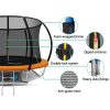 Everfit Trampoline Round Trampolines With Basketball Hoop Kids Present Gift Enclosure Safety Net Pad Outdoor – 8ft, Orange