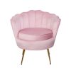 Artiss Armchair Lounge Chair Accent Armchairs Retro Lounge Accent Chair Single Sofa Velvet Shell Back Seat – Pink