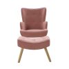 Artiss Armchair Lounge Chair Fabric Sofa Accent Chairs and Ottoman – Pink