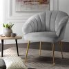 Armchair Lounge Chair Accent Armchairs Chairs Velvet Sofa Couch – Grey
