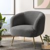 Artiss Armchair Lounge Chair Accent Chairs Arm Armchairs Sherpa Boucle – Charcoal