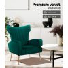 Armchair Lounge Chairs Accent Armchairs Chair Velvet Sofa Seat – Green