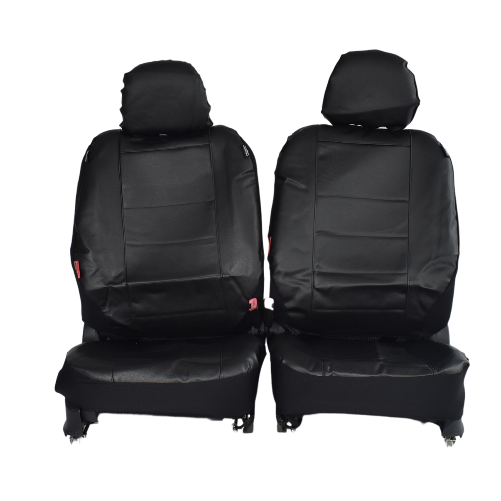 Leather Look Car Seat Covers For Nissan Frontier D22 Dual Cab 1997-2020 – Black
