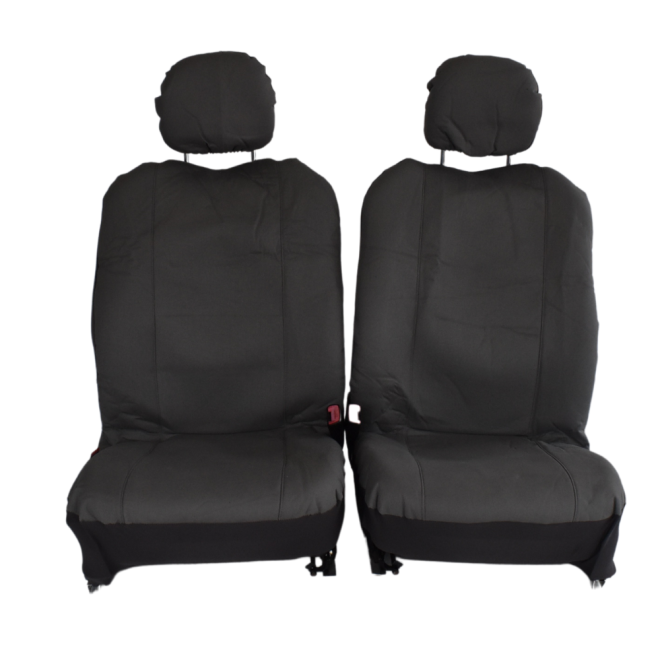 Canvas Seat Covers For Nissan Frontier 04/1997-2020 D22 Dual-Cab – Grey