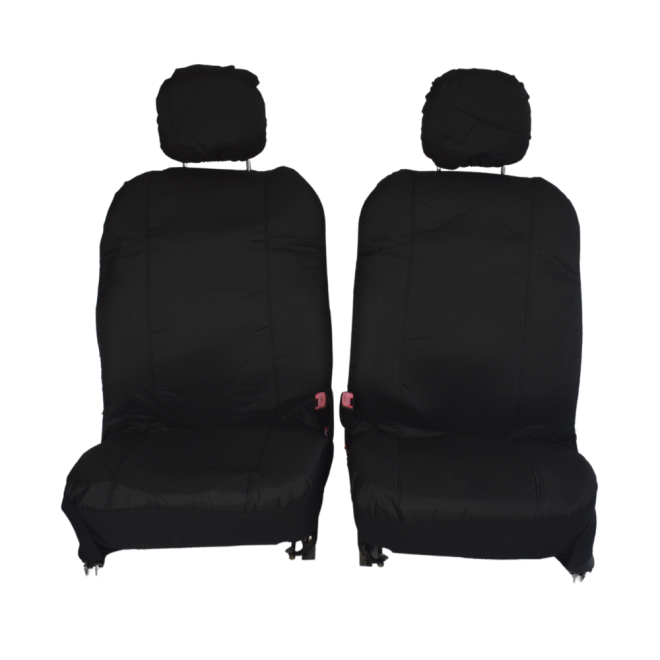 Canvas Seat Covers For Mitsubishi Triton Fronts 07/2006-2020 Single-Cab – Black