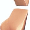 Memory Foam Lumbar Back & Neck Pillow Support Back Cushion Office Car Seat – Peach