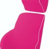 Memory Foam Lumbar Back & Neck Pillow Support Back Cushion Office Car Seat – Pink