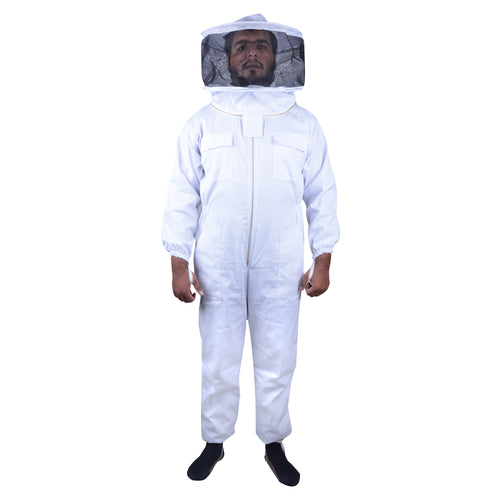 Beekeeping Bee Full Suit Standard Cotton With Round Head Veil – L