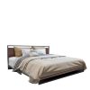 Milano Decor Azure Bed Frame With Headboard Black Wood Steel Platform Bed – Black – SINGLE
