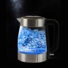 Cool Touch Stainless Steel LED Glass Kettle Dual Wall 1.7L