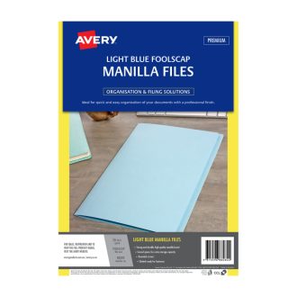 AVERY Manilla Folder LBlue FC Pack of 20