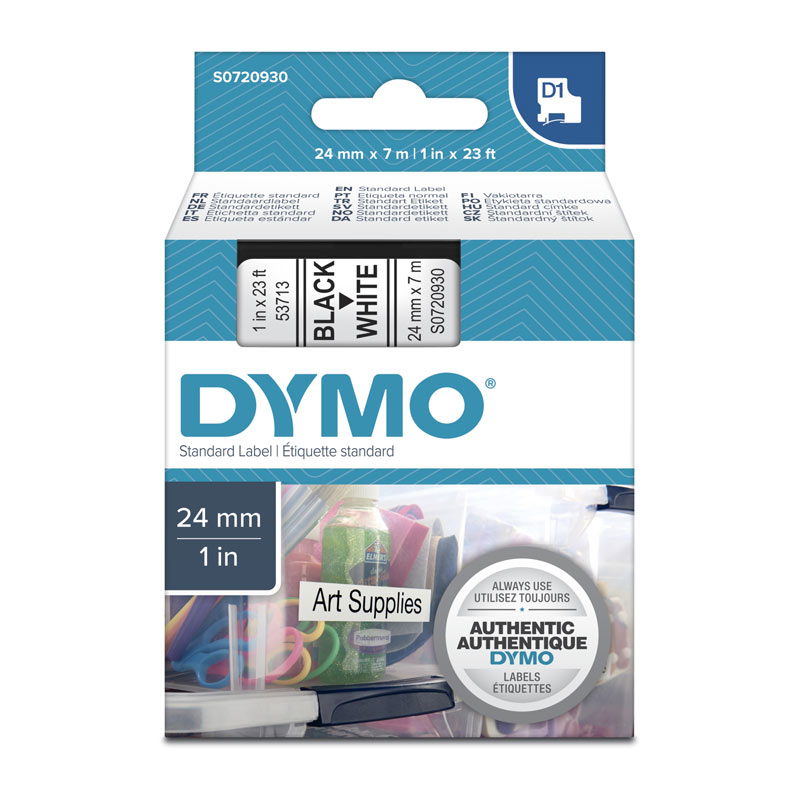 DYMO Tape – 24×7 mm, Black on White