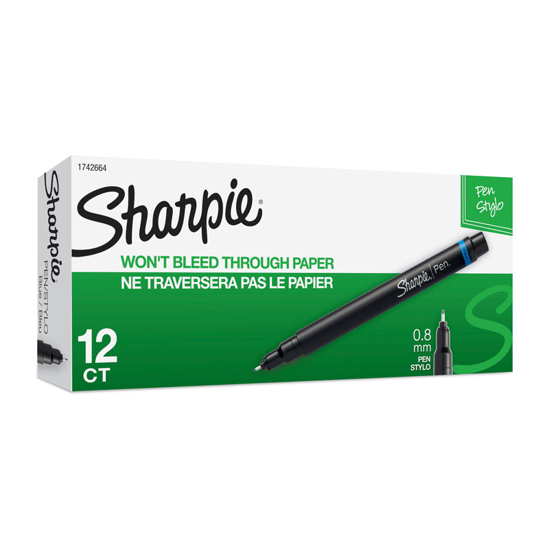 SHARPIE Fineliner Pen Box of 12 – Blue