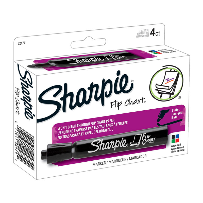 SHARPIE Flip Chart Markers Assorted Box – 4
