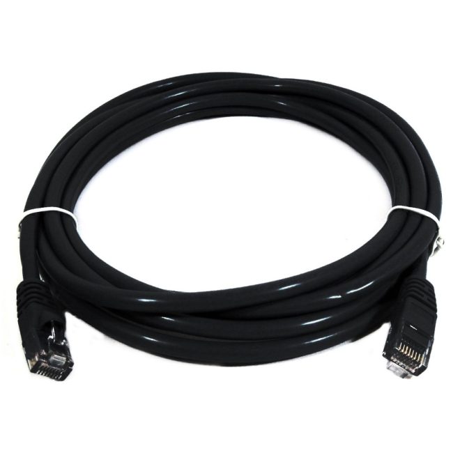 8WARE Cat6a UTP Ethernet Cable Snagless – 0.25m, Black