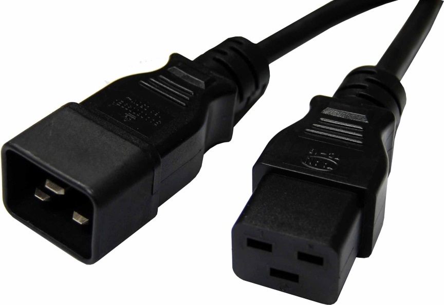 8WARE Power Cable Extension IEC-C19 to IEC-C20 Male to Female – 5M