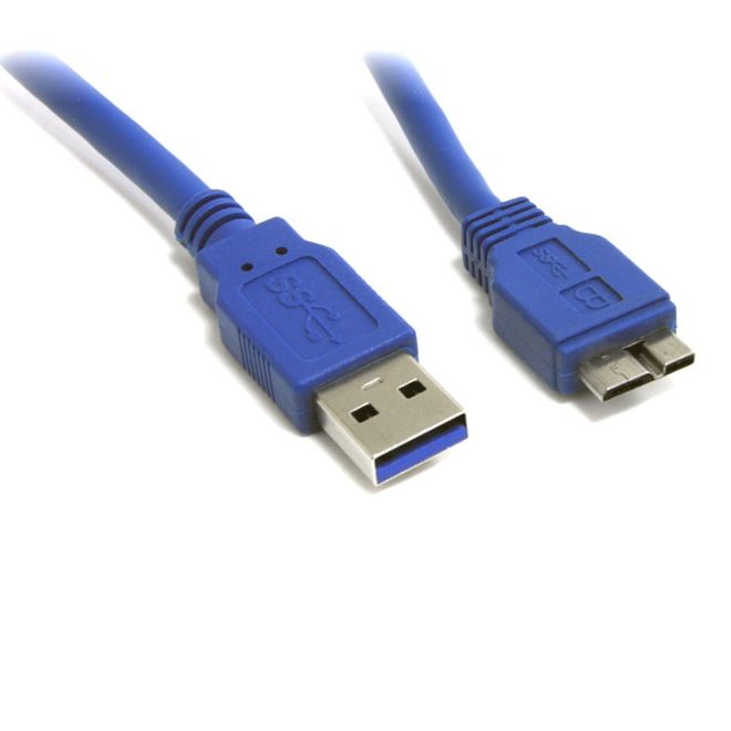 8WARE USB 3.0 Cable A to Micro-USB B Male to Male Blue – 1M