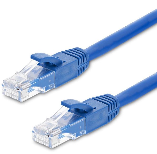 ASTROTEK CAT6 Cable Blue Color Premium RJ45 Ethernet Network LAN UTP Patch Cord 26AWG – 0.25m