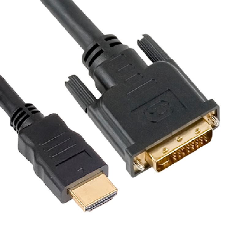ASTROTEK HDMI to DVI-D Adapter Converter Cable Male to Male 30AWG OD6.0mm Gold Plated RoHS Black PVC Jacket – 5M