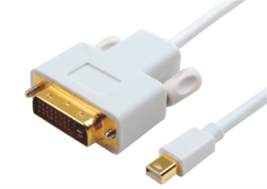 Mini DisplayPort DP to DVI Cable 2m – 20 pins Male to 24+1 pins Male 32AWG Gold Plated