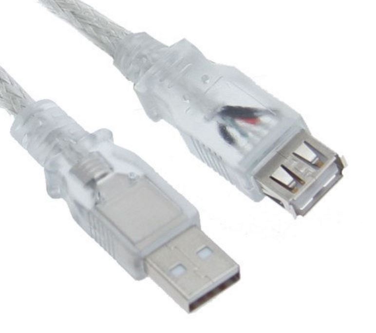 ASTROTEK USB 2.0 Extension Cable Type A Male to Type A Female Transparent Colour RoHS CBAT-USB2-AA – 5M
