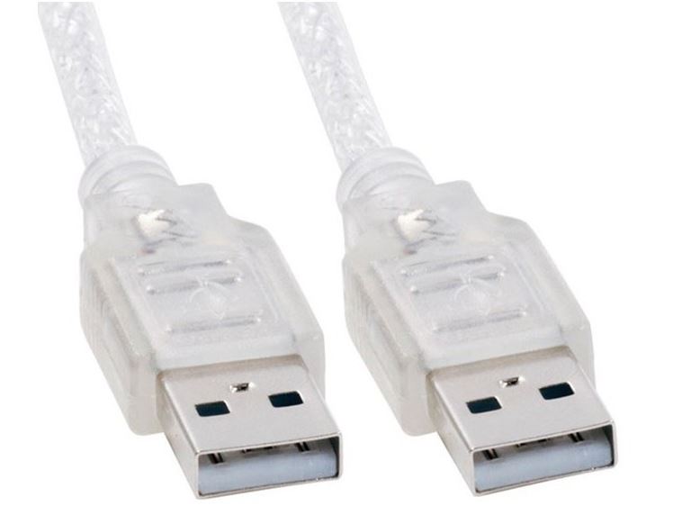 ASTROTEK USB 2.0 Cable AM-AM Type A Male to Type A Male Transparent Colour RoHS CB8W-UC-2001AA – 1M