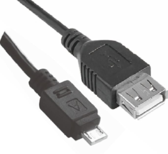 Micro USB Male to USB Female OTG Adapter Converter Cable Black for Windows Android Tablet & Mobiles