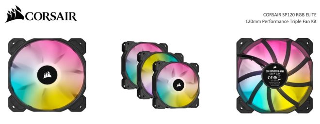 CORSAIR SP120 RGB ELITE, 120mm RGB LED PWM Fan with AirGuide, Low Noise, High CFM, Triple Pack with Lighting Node CORE – Black