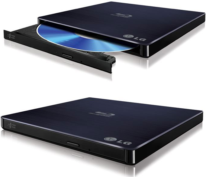 LG BP50NB40 8x Ultra Slim Portable External USB Blu-Ray Drive Burner – M Disc Silent Play 3D Jamless Play