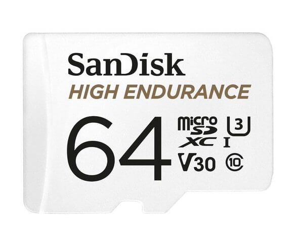 SANDISK High Endurance micro SDXC V30 u3 C10 UHS-1 100MB/s R 40MB/s W SD Adaptor Android Smartphone Action Camera Drones – 64GB