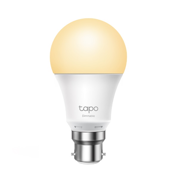 TP-Link Tapo Dimmable Smart Light Bulb L510B Bayonet Fitting Dimmable, No Hub Required, Voice Control, Schedule & Timer 2700K 8.7W 2.4 GHz 802.11b/g/n – 1