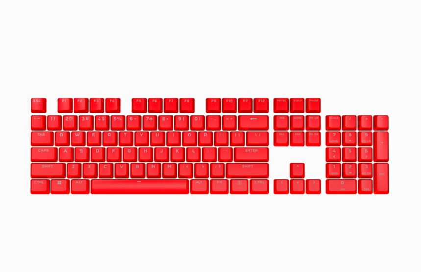 CORSAIR PBT Double-shot Pro Keycaps – Keyboard – Origin Red