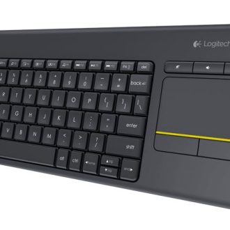 LOGITECH K400 Plus Wireless Keyboard with Touchpad & Entertainment Media Keys Tiny USB Unifying receiver for HTPC connected TVs KBLT-K830BT