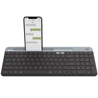 LOGITECH K580 Unifying Slim Easy Switch Multi-Device Wireless Keyboard – 18 months Battery Life, Mac/iOS/Andriod/Windows, Bluetooth + USB – Graphite
