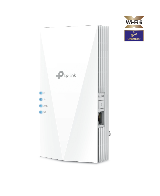 TP-LINK RE505X AX1500 Wi-Fi Range Extender, WIFI6, OneMesh, Whole Home Coverage, AP Mode, Gigabit Ethernet Port
