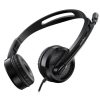 H100 Wired Stereo Headsets – HD Voice Rotary Microphone Volume Adjustment 3.5mm