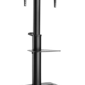 Atdec mobile TV Cart – AD-TVC-70A-B – Supports Up to 70″ &amp 70kg – Adjustable height