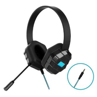 Gumdrop DropTech B1 Kids Rugged Headset with Microphone – Compatible with all devices with a 3.5mm headphone jack Bulk packaged in Poly bag