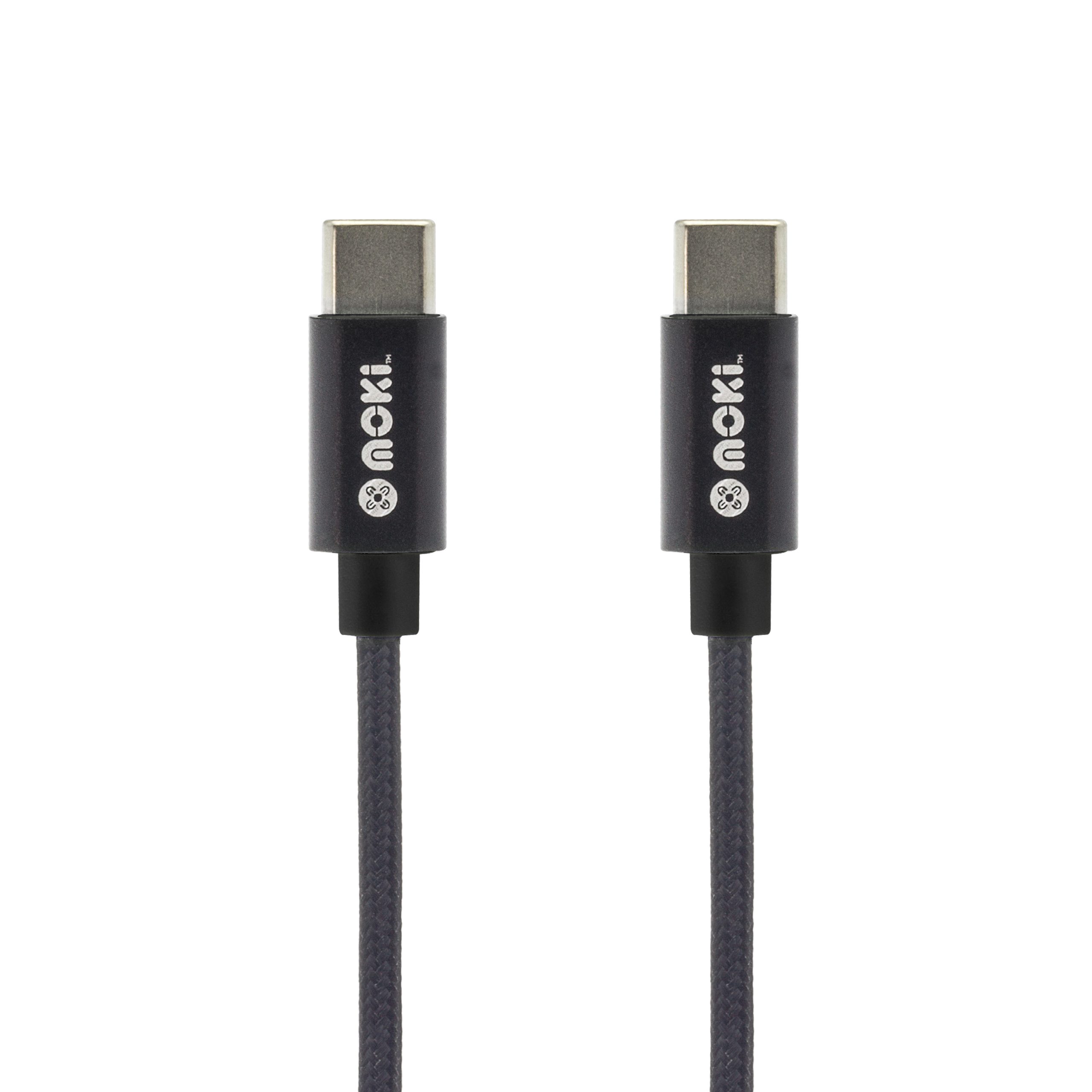 MOKI Braided Type-C to Type-C SynCharge Cable – 90cm/3ft – Black