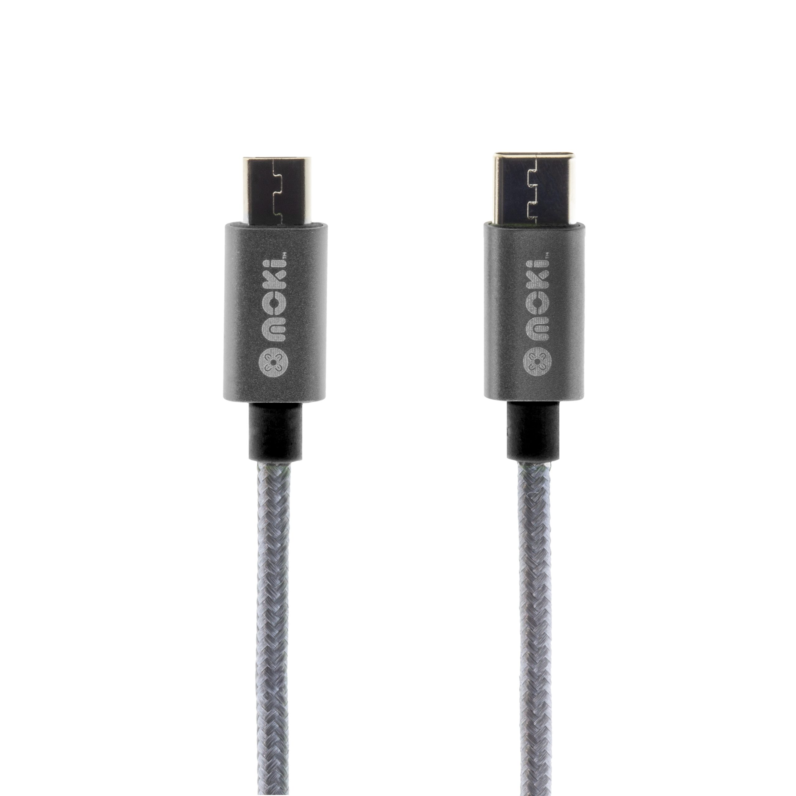 MOKI Braided Type-C to Micro SynCharge Cable – 90cm/3ft – Gun Metal