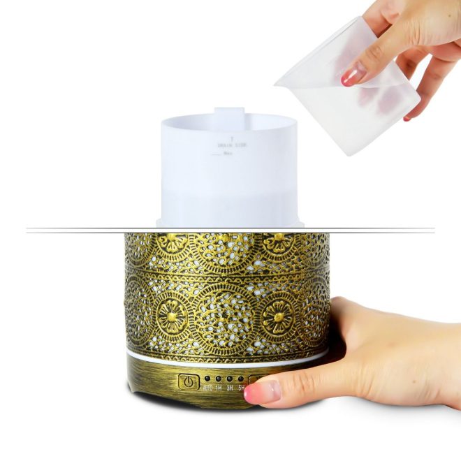 activiva 260ml Metal Essential Oil and Aroma Diffuser – Gold