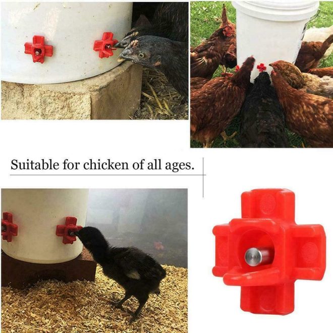 Horizontal Poultry Water Nipple 5Pk