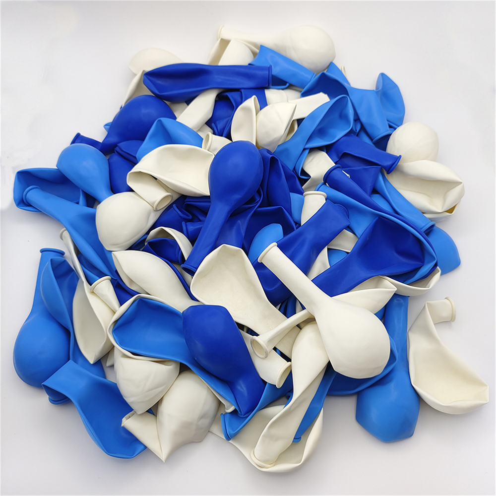 100PCS 5” Latex Balloon Set Birthday Wedding Party Decoration – White and Blue and Light Blue