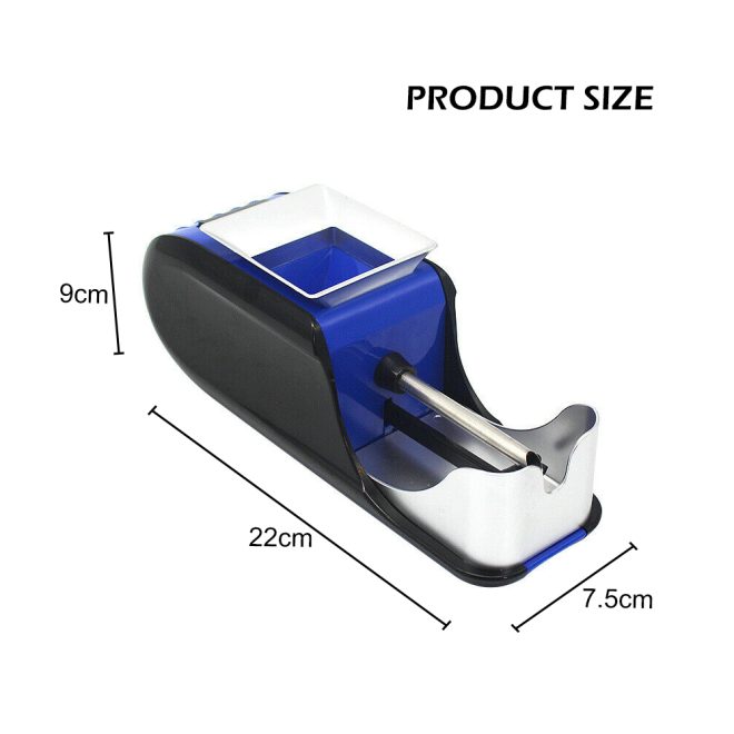 Automatic Cigarette Machine Rolling Tobacco Electric Maker Roller Injector Tube. – Blue
