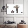 European Palm Tree White Frame Canvas Wall Art – 50×70 cm