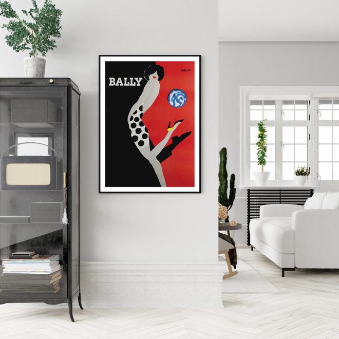Fashion Bally Black Frame Canvas Wall Art – 50×70 cm