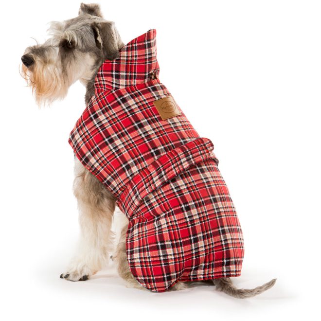 Tartan Red Dog Coat – 35 cm