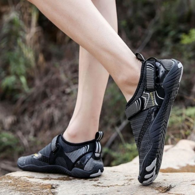 Men Women Water Shoes Barefoot Quick Dry Aqua Sports Shoes – 3.5, Black
