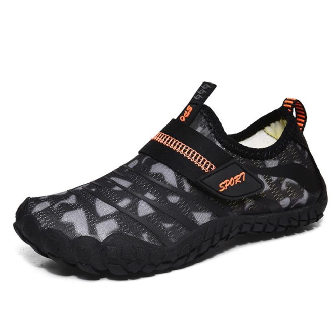 Kids Water Shoes Barefoot Quick Dry Aqua Sports Shoes Boys Girls (Pattern Printed) – 2, Black