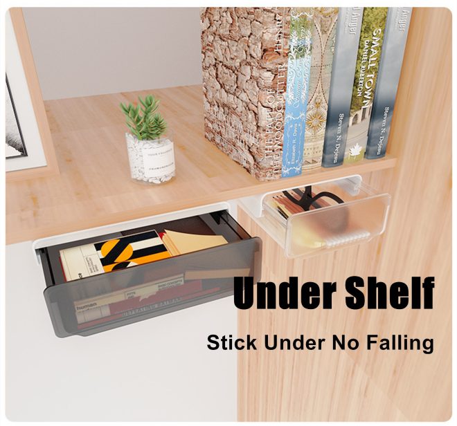 Under Desk Drawer Slide-out Large Office Organizers and Storage Drawers – Large, Black
